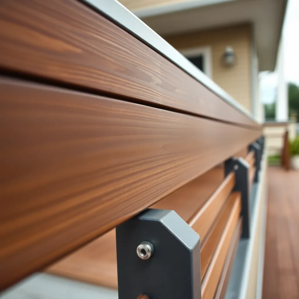 Barierki na balkon z deski kompozytowej