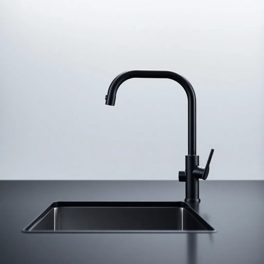 Bateria kuchenna Hansgrohe z wyciąganą wylewką czarna