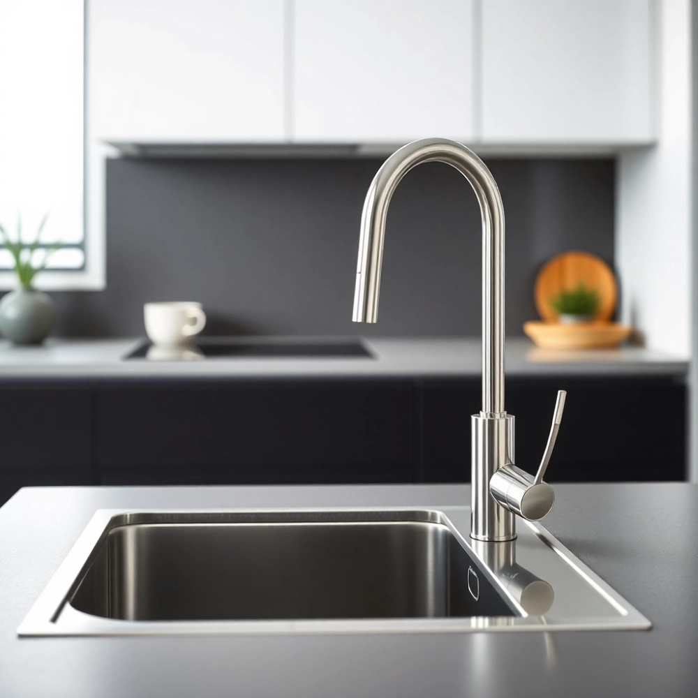 Bateria kuchenna z wyciąganą wylewką Hansgrohe