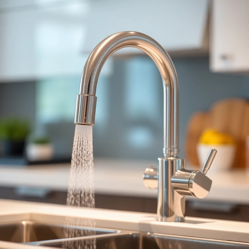 Bateria kuchenna z wyciągana wylewka srebrna