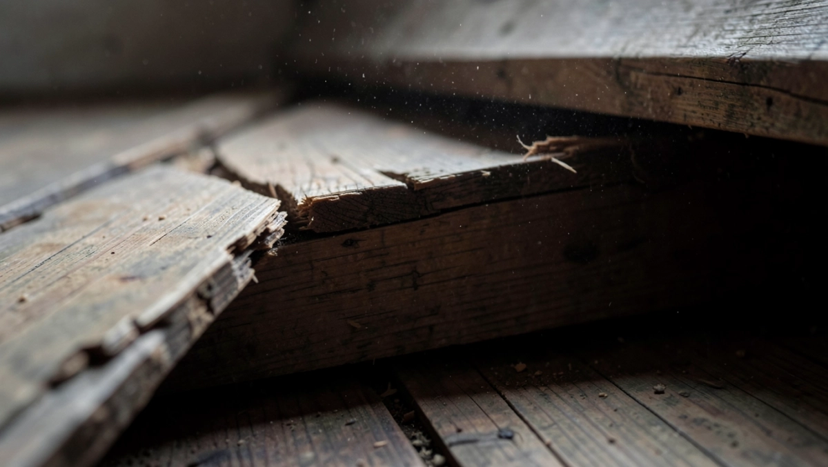 Belka pod deskami podłogi