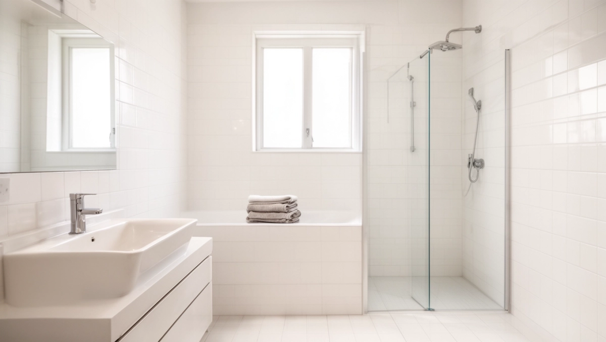 białe płytki w łazience