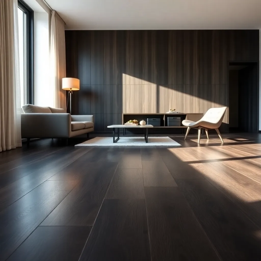 Ciemna podłoga w domu