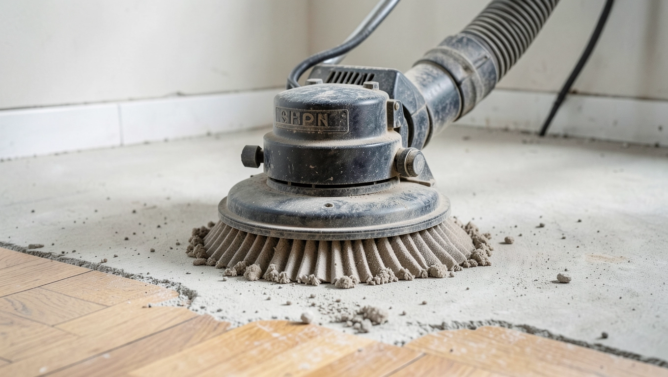 Cykliniarka bezpyłowa na beton z diamentowymi nakładkami