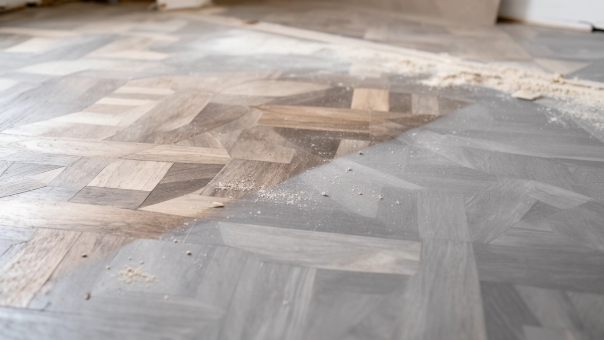 cyklinowanie parkietu na szaro