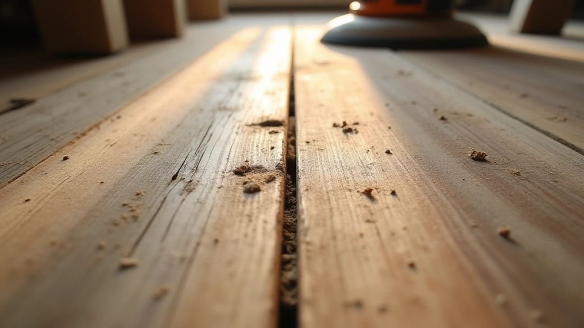 Cyklinowanie starej podłogi z desek