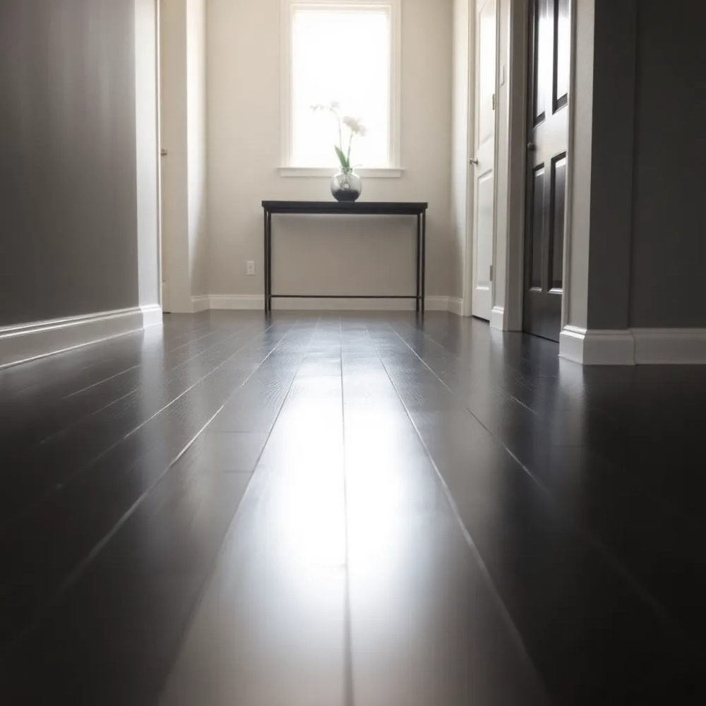 Czarna podłoga w domu