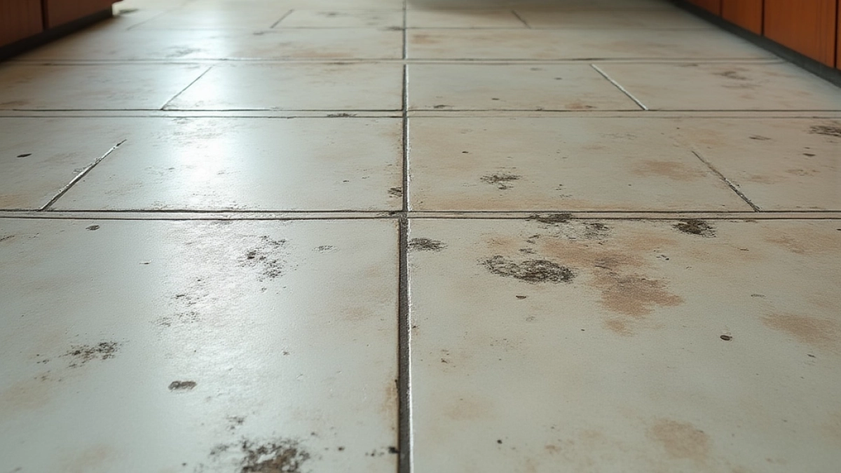 Czarne plamy na linoleum