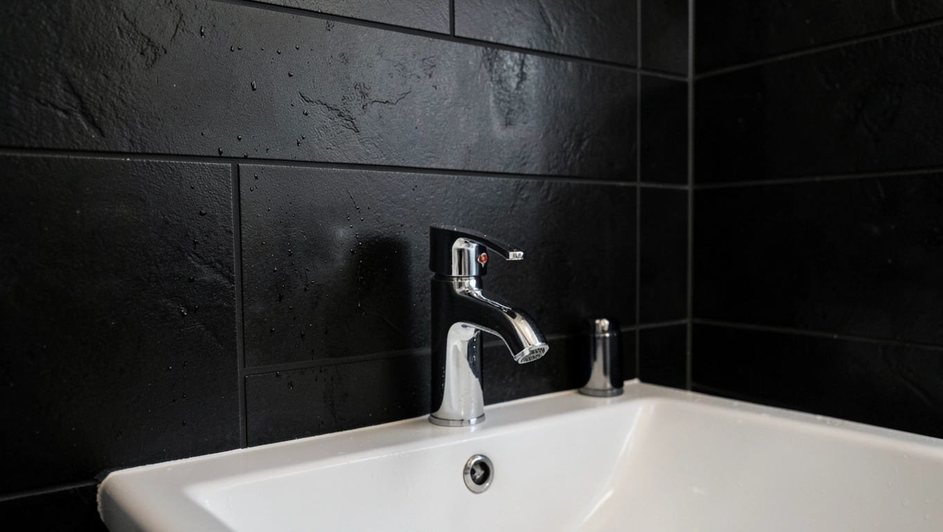 Czarne płytki do łazienek
