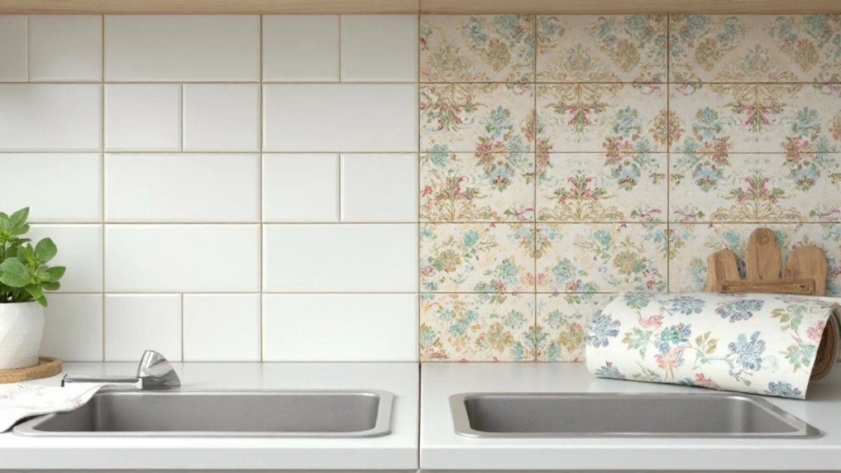 czym okleić płytki w kuchni