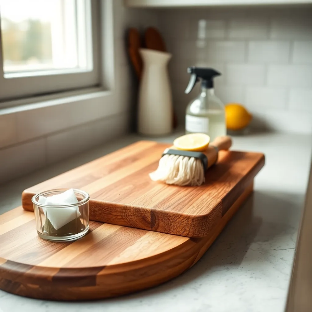 Czyszczenie drewnianej deski do krojenia