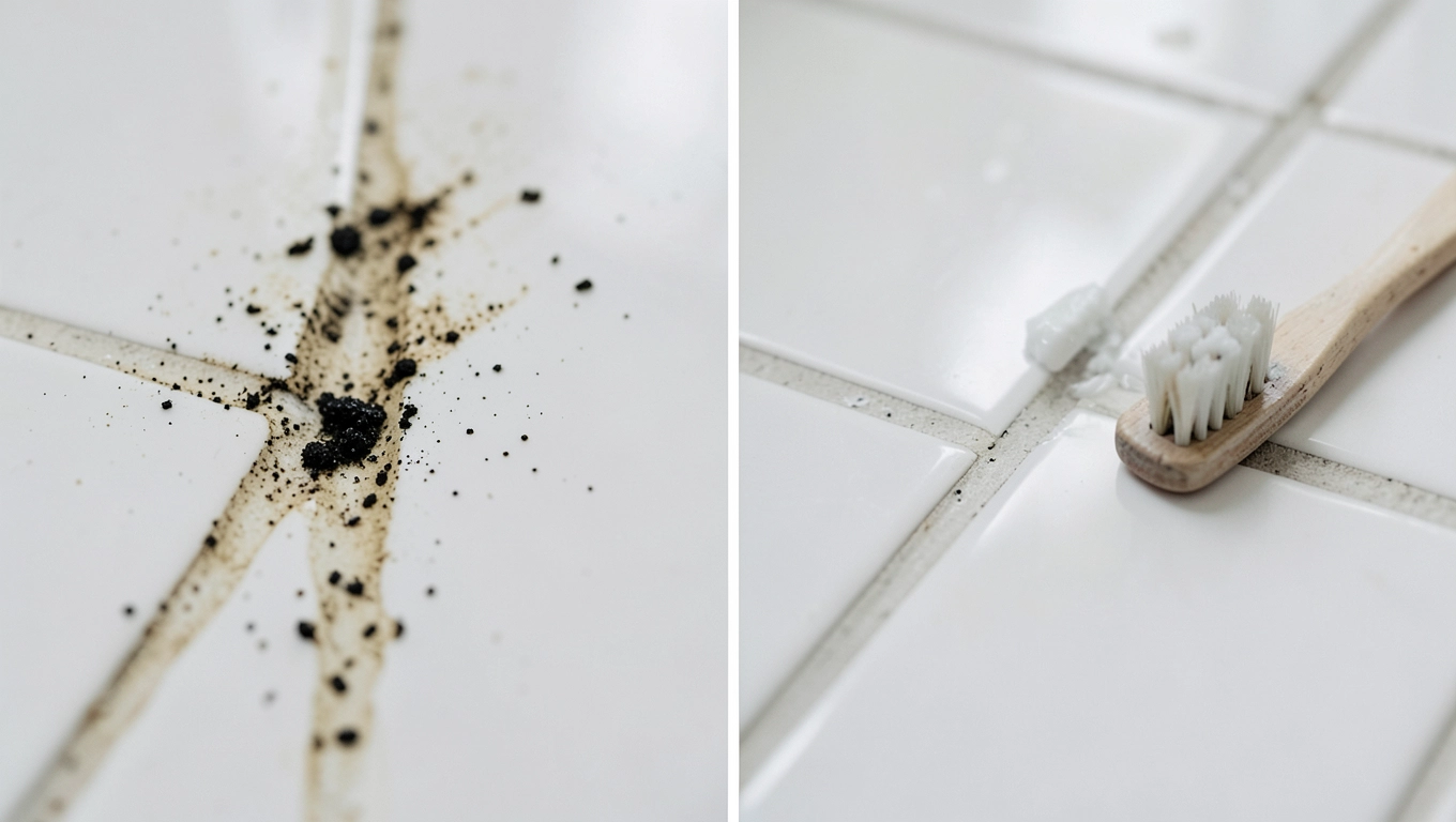 Czyszczenie fug przy płytkach łazienkowych