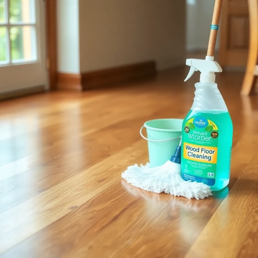Czyszczenie podłogi drewnianej