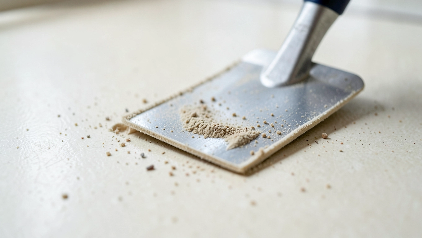 Czyszczenie powierzchni szpachlą do linoleum