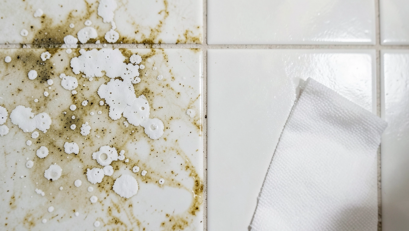 Czyszczenie tapety samoprzylepnej na płytki kuchenne