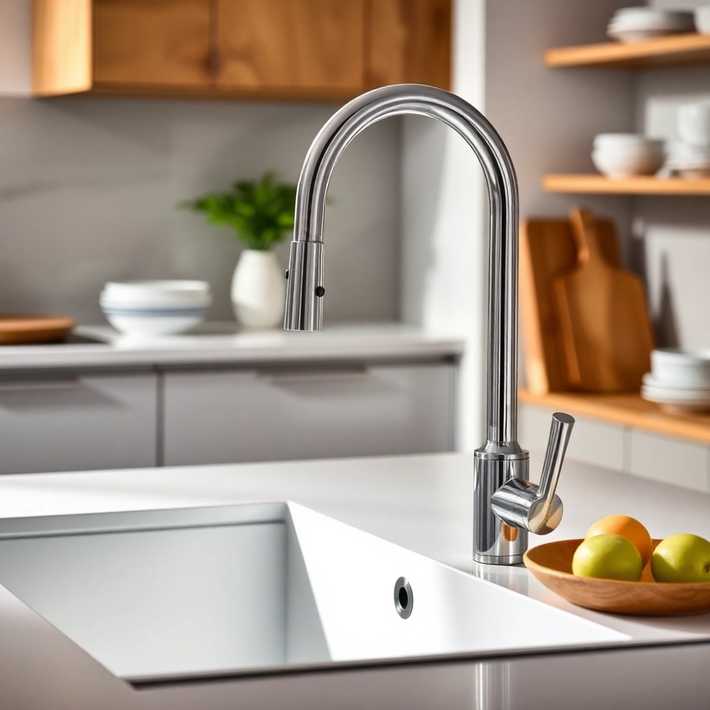 Deante baterią z wyciąganą wylewką