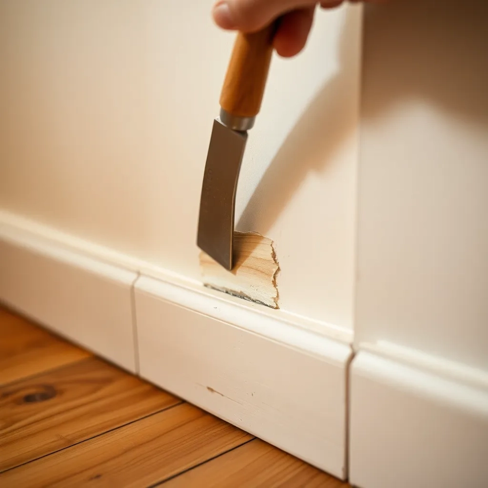 Demontaż listwy podłogowej