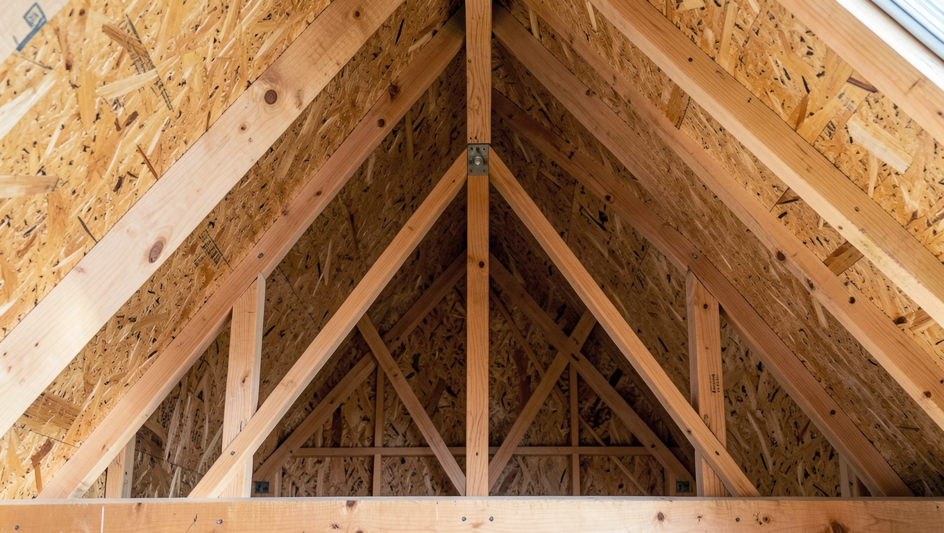 Deskowanie jako stężenie konstrukcji dachowej