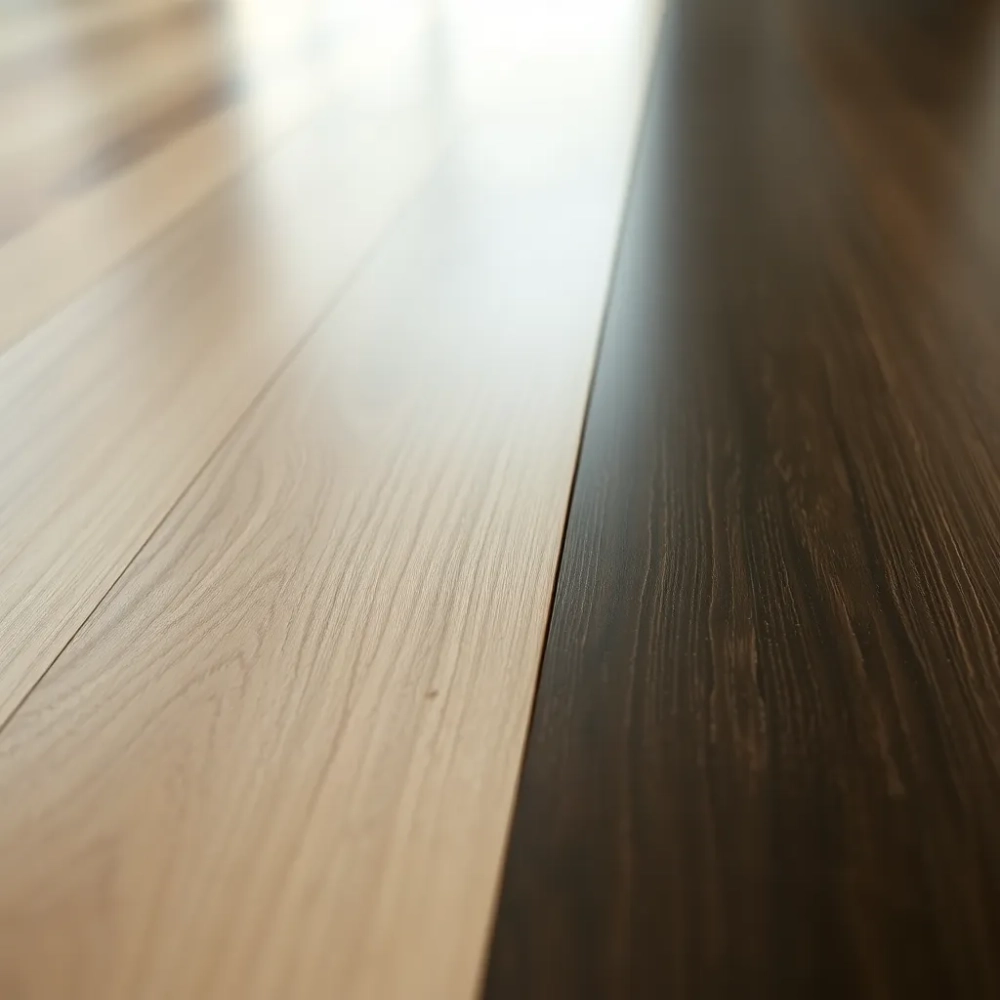 Dwa kolory paneli na podłodze