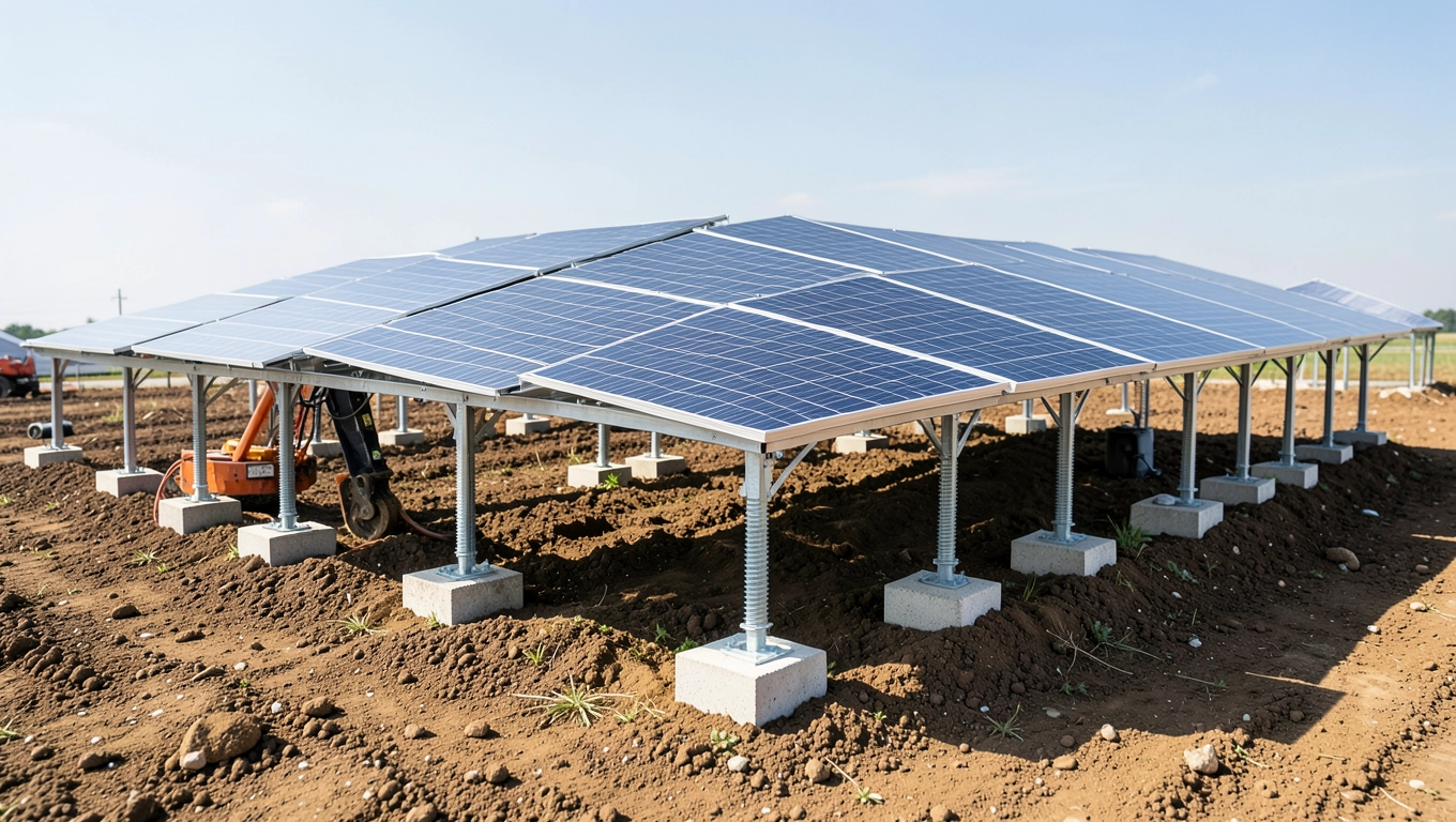 Etap montażu paneli fotowoltaicznych