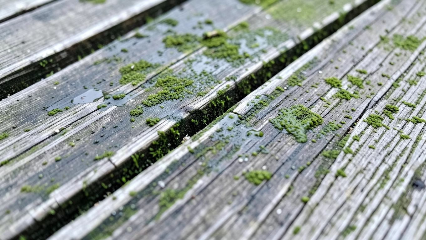 Glony i pleśń na tarasie - głębokie cyklinowanie