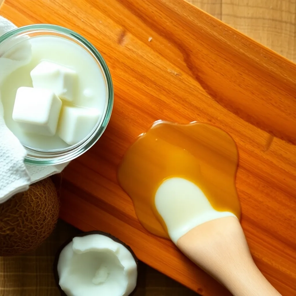 Impregnacja deski do krojenia olejem kokosowym