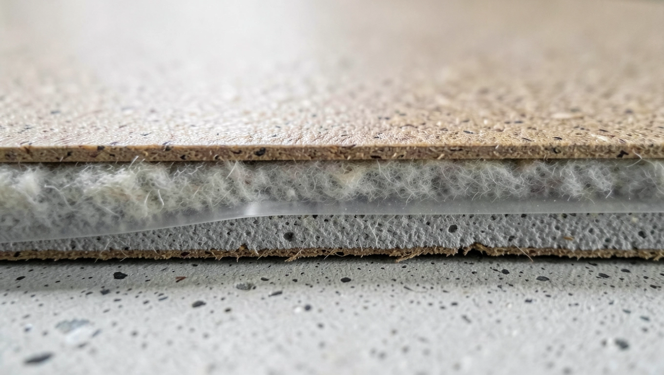 Izolacja PCV w linoleum płytki pod spodem