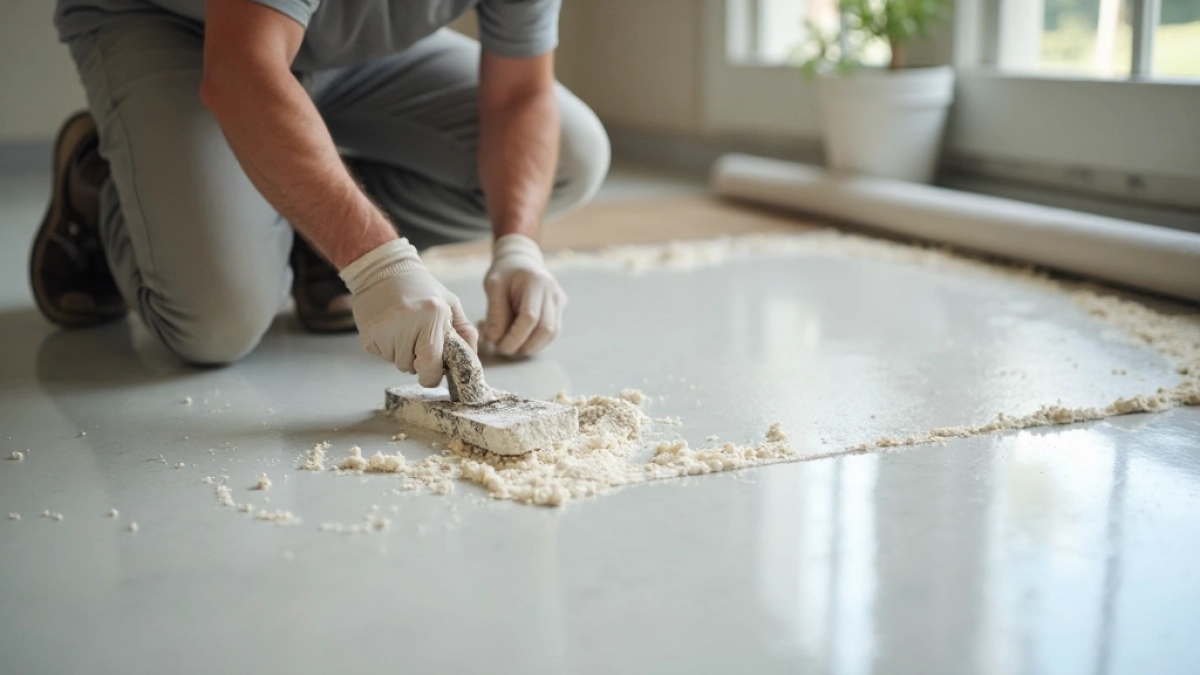 jak położyć linoleum na beton