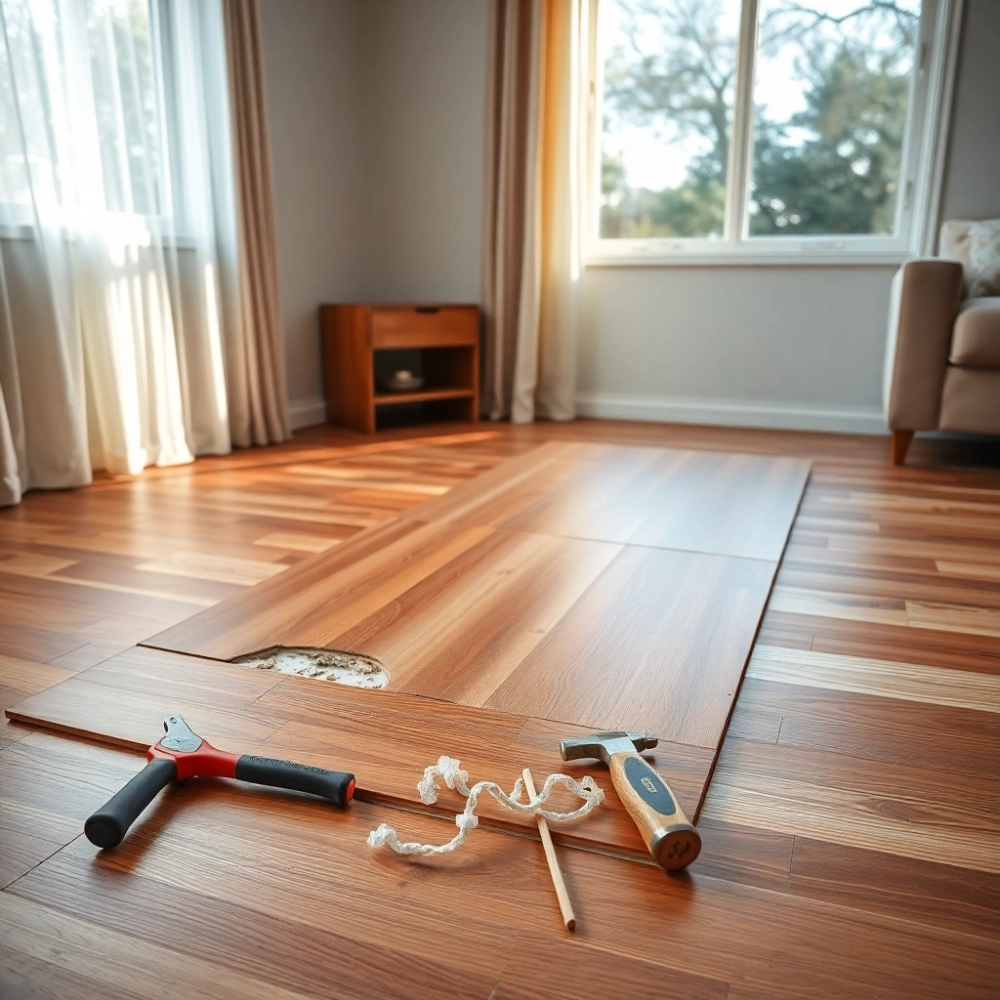 Jak wymienić panel podłogowy na środku pokoju