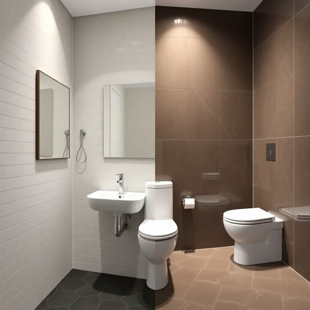 Jakie płytki do małej łazienki  matowe czy z połyskiem