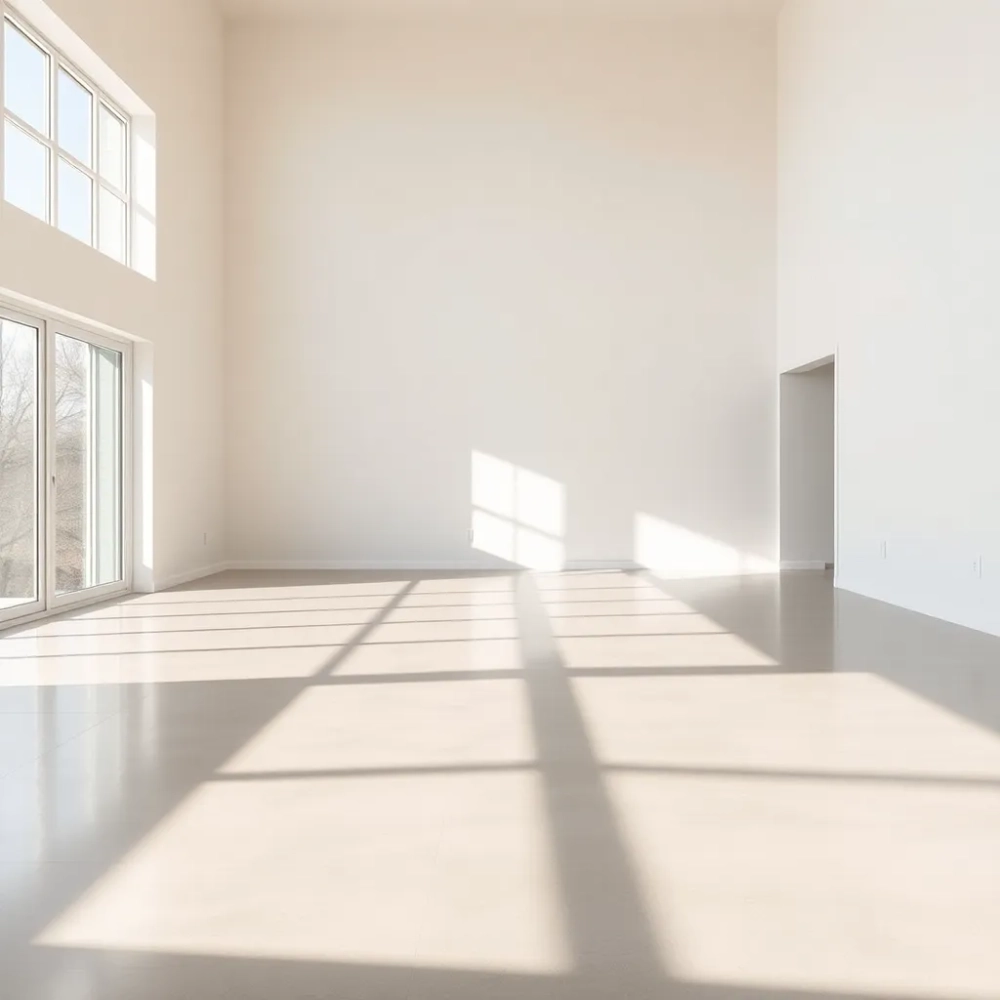 Jasna podłoga w salonie