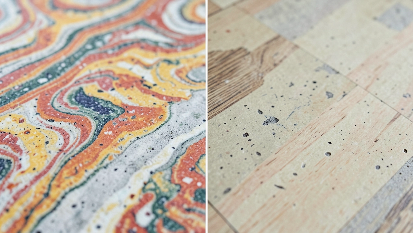 Kolory i wzory Marmoleum vs zwykłe linoleum