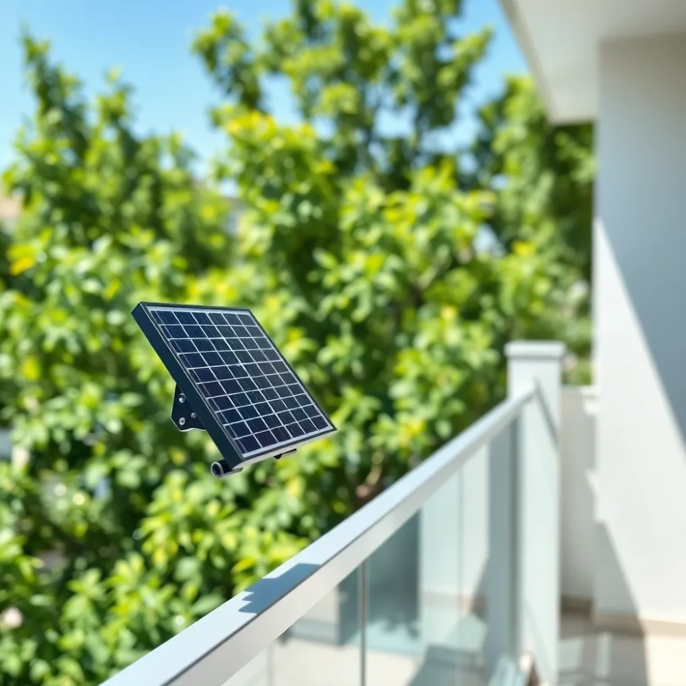 Małe panele słoneczne na balkon