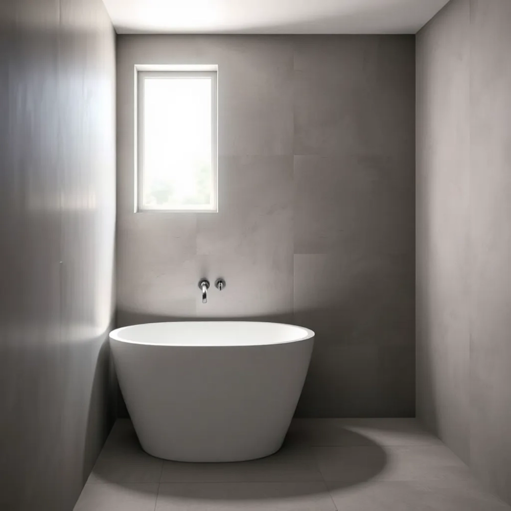 Matowe płytki do małej łazienki