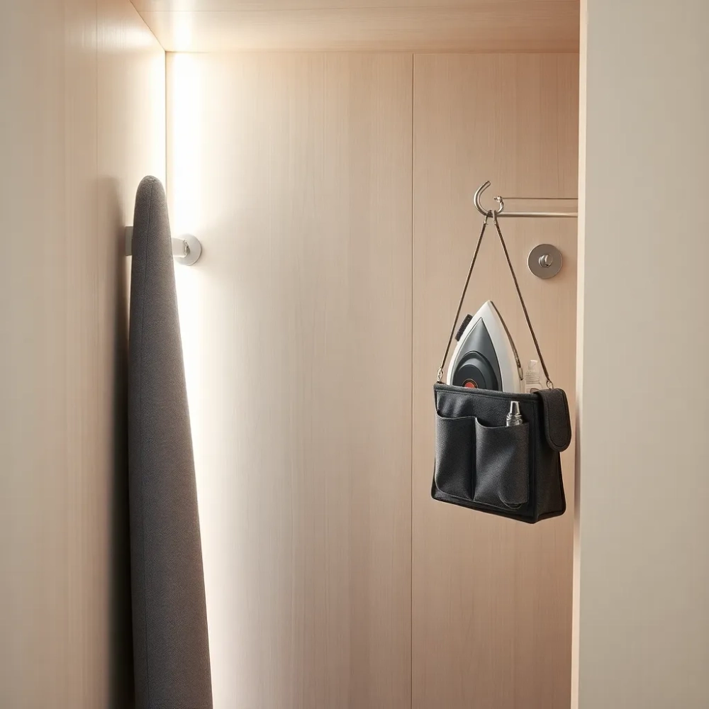 Miejsce na deskę do prasowania w szafie