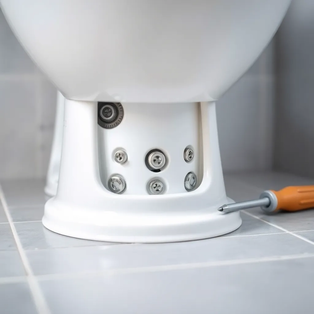 Mocowanie muszli klozetowej do podłogi