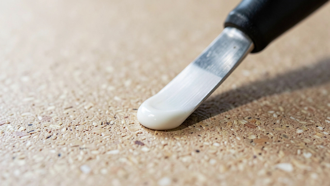 Modelowanie krawędzi szpachelką do linoleum