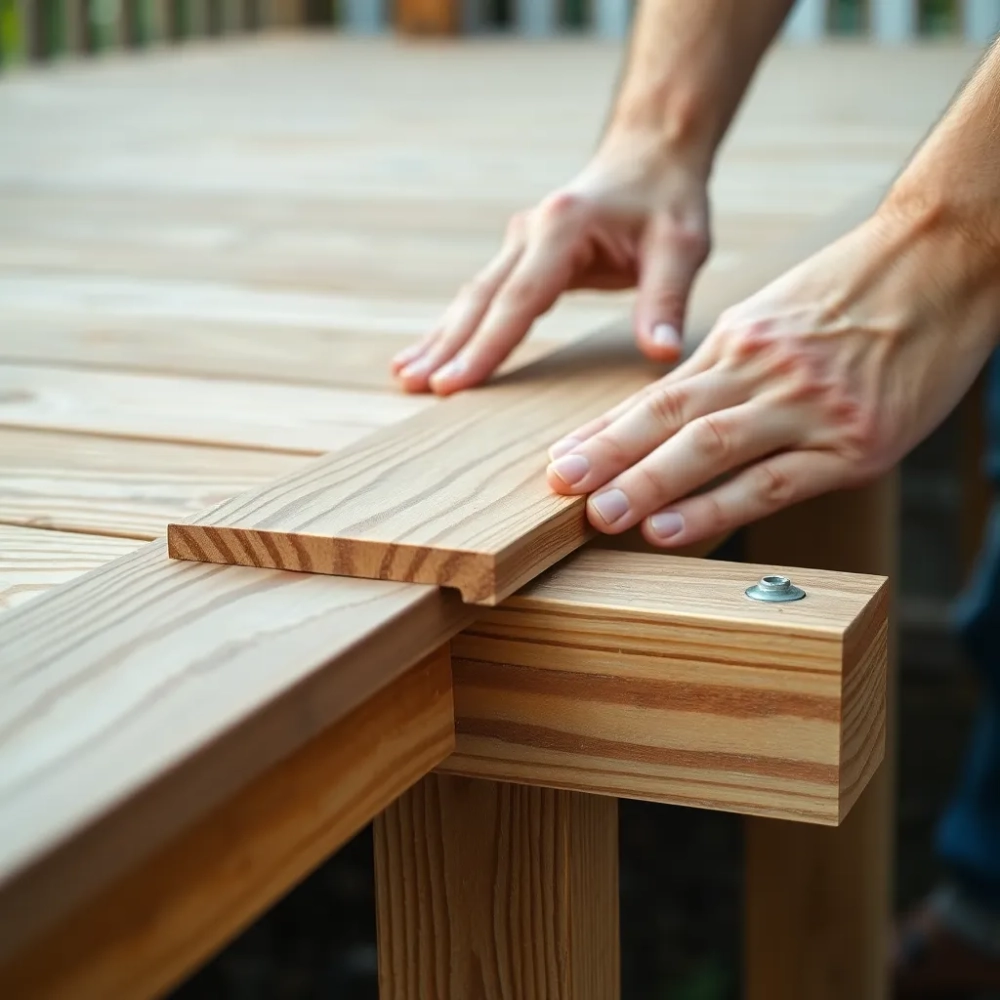 Montaż deski tarasowej drewnianej