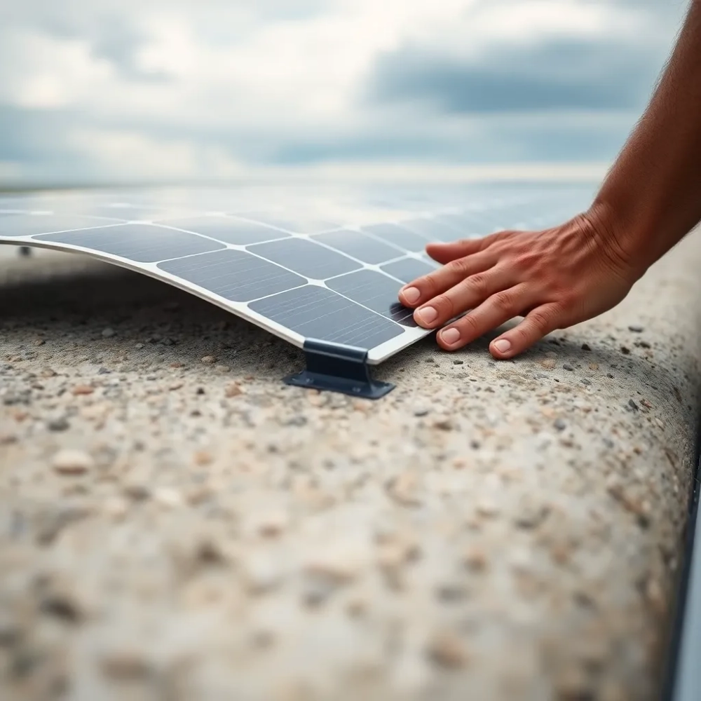 Montaż elastycznych paneli fotowoltaicznych