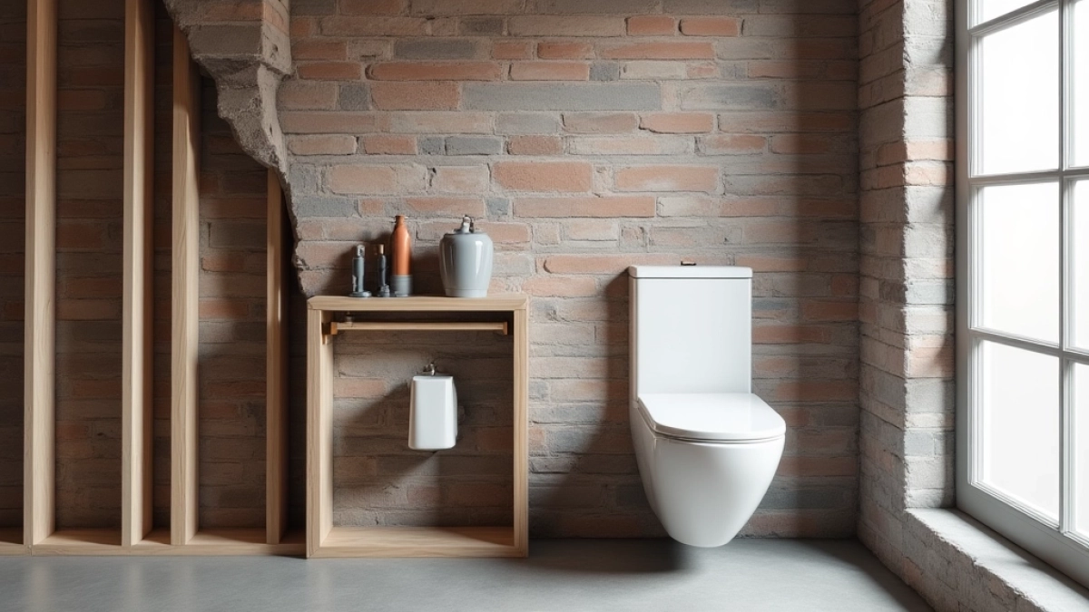 Montaż geberitu w ścianie murowanej