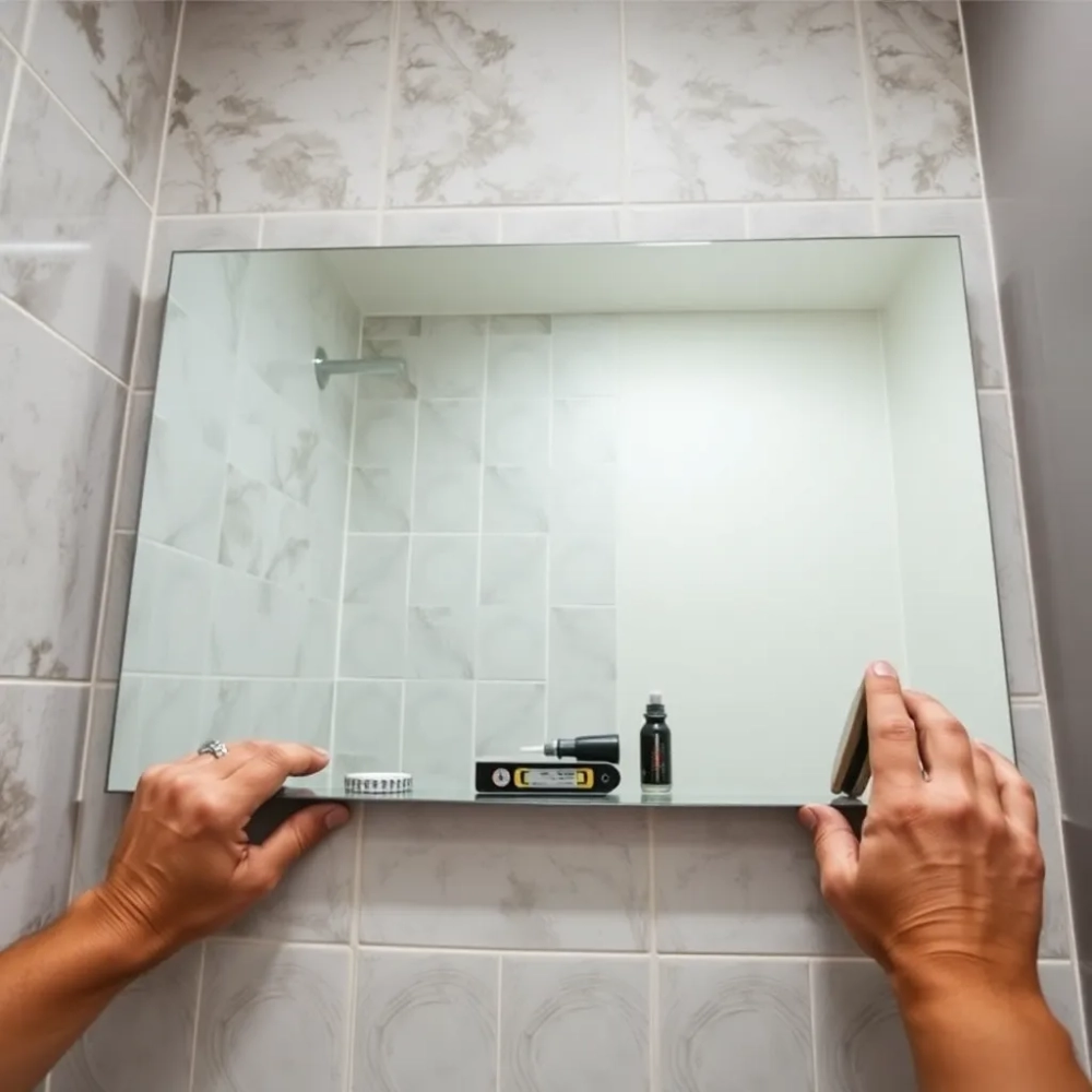 Montaż lustra na płytkach cena