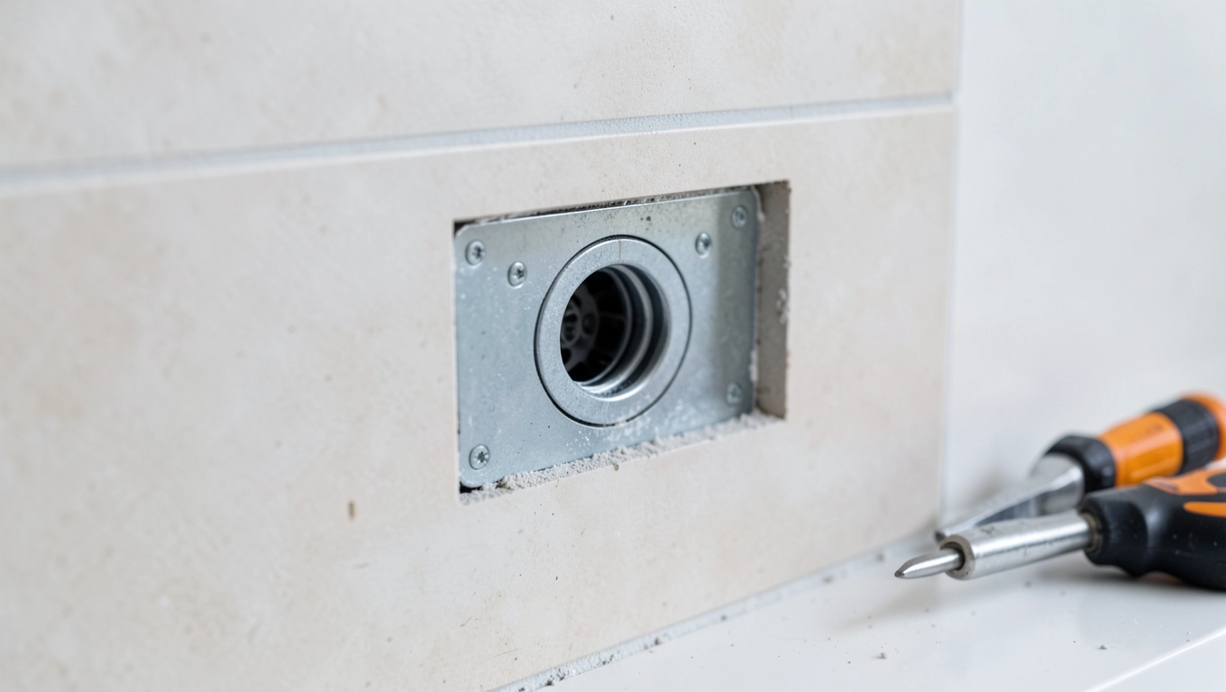 Montaż odpływu ściennego Geberit