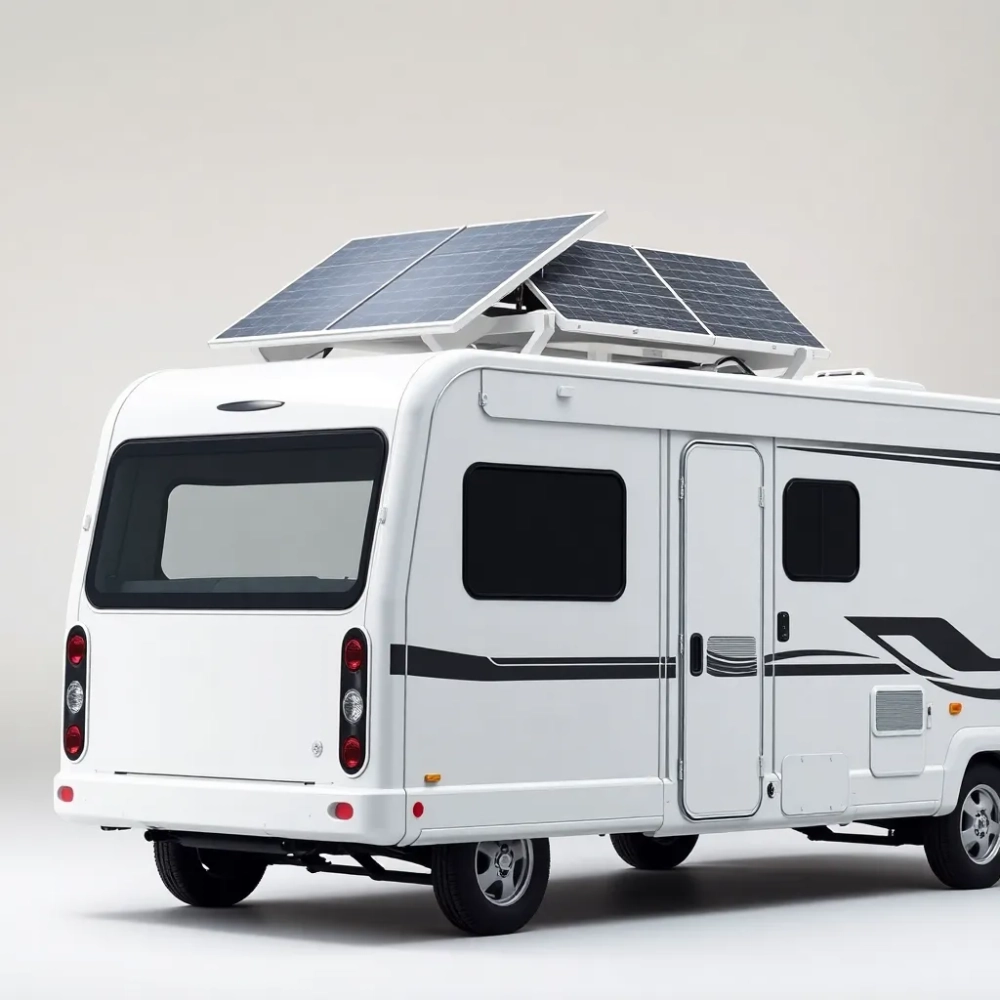 Montaż paneli fotowoltaicznych na busie