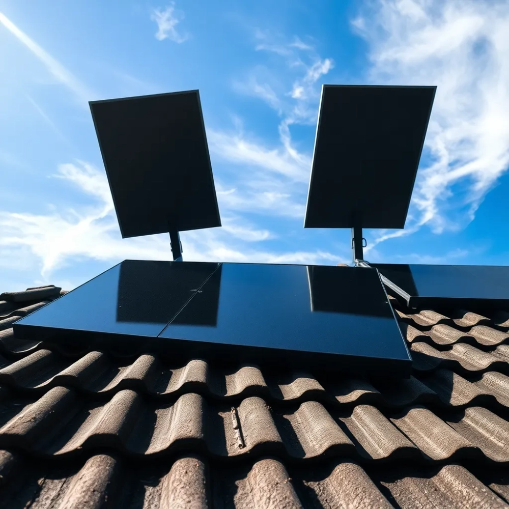 Montaż paneli fotowoltaicznych na eternicie