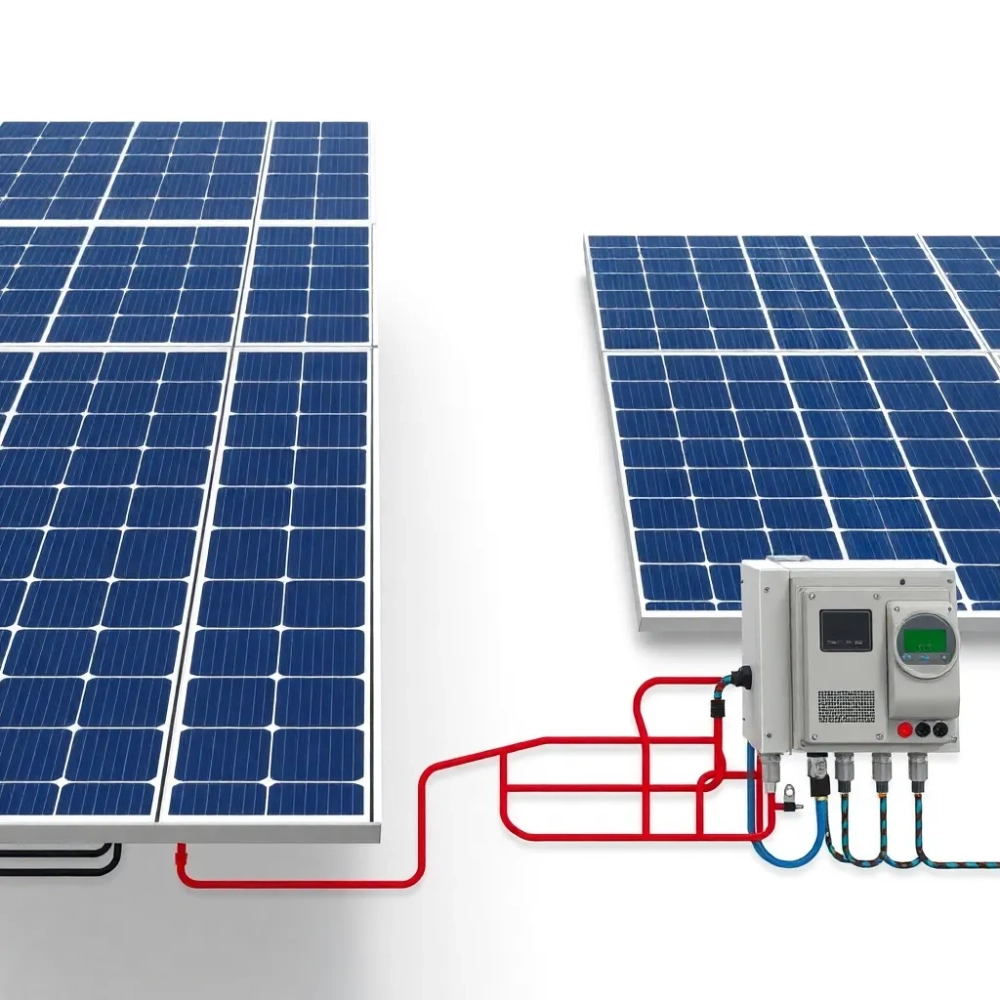 Montaż paneli fotowoltaicznych schemat