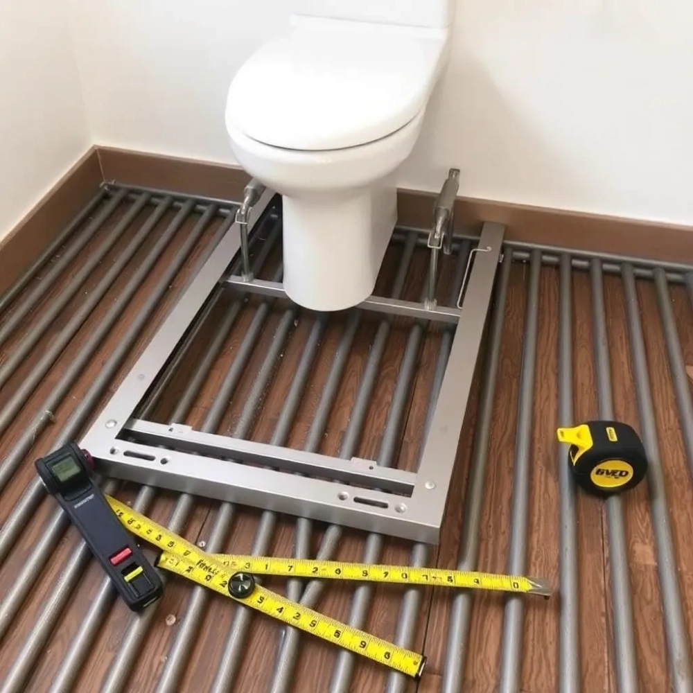 Montaż stelaża na ogrzewaniu podłogowym