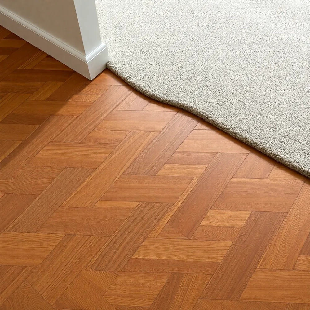 Montaż wykładziny dywanowej na parkiecie