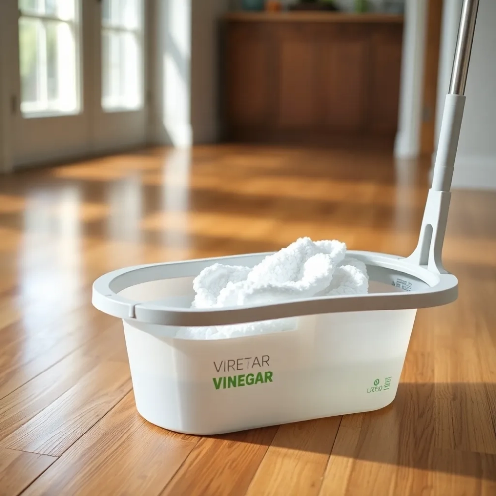Mycie podłogi wodą z octem