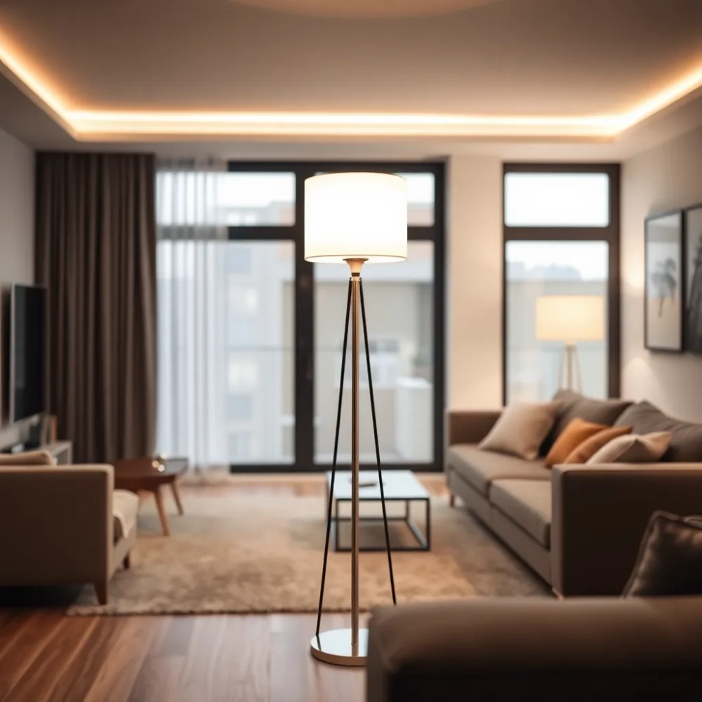 Nowoczesna lampa podłogowa