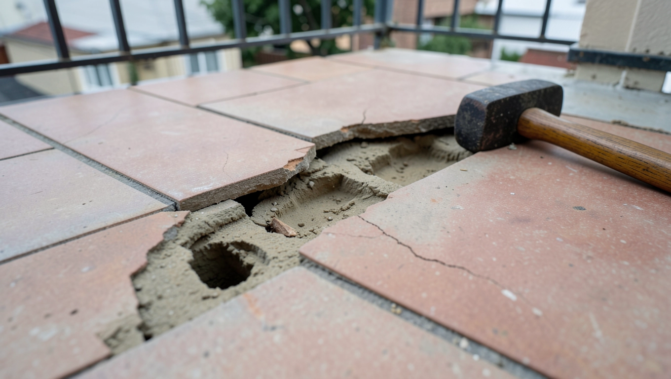 Objawy odparzonych płytek balkonowych